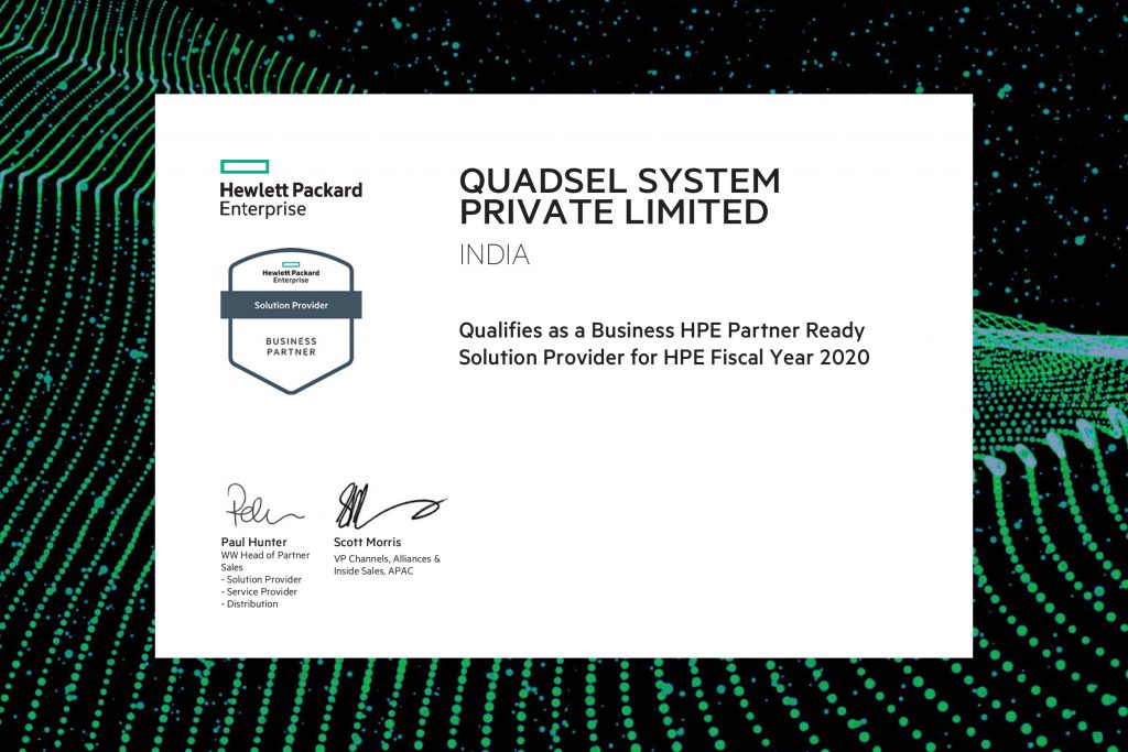 Quadsel Systems Pvt Ltd HP Certification